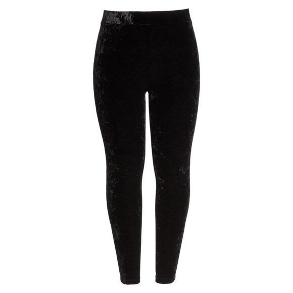 NWT Vince Camuto Womens Size XS XL or 3X Black Crushed Velvet Knit Leggings NEW - Picture 1 of 8